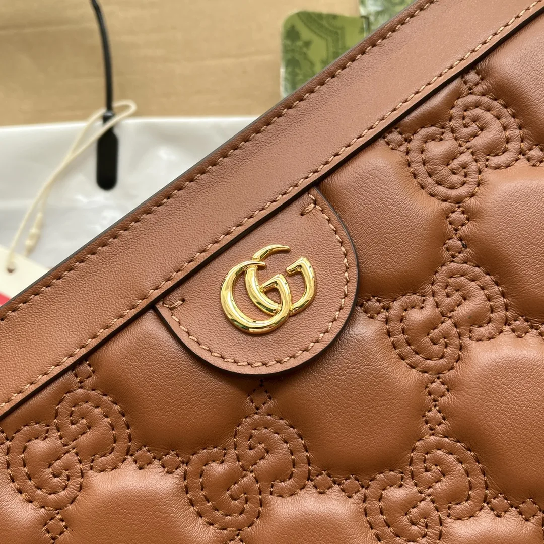 Gucci GG Matelassé Small Bag / Brown - Image 6