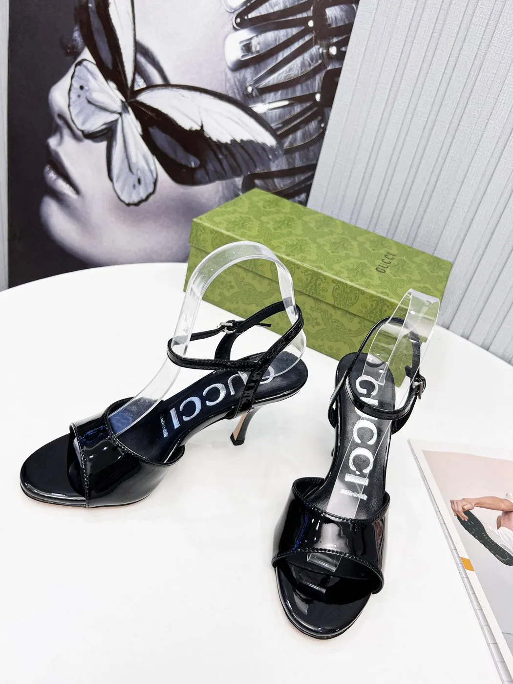 Alternative view of Gucci Women’s High-Heel Sandal By Matelasse Black
