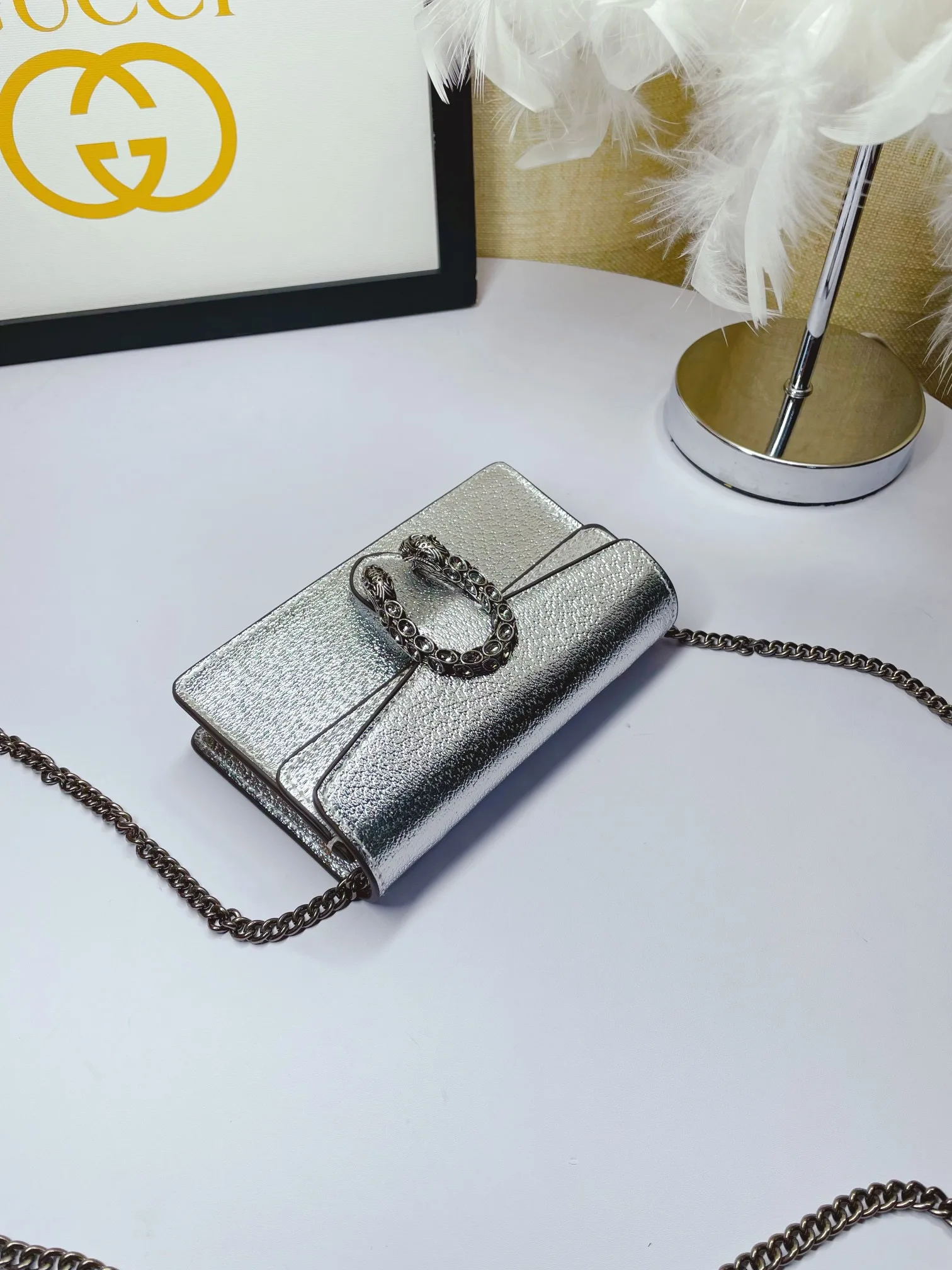 Gucci Dionysus Super Mini Shoulder Bag / Silver Palladium Hardware - Image 6