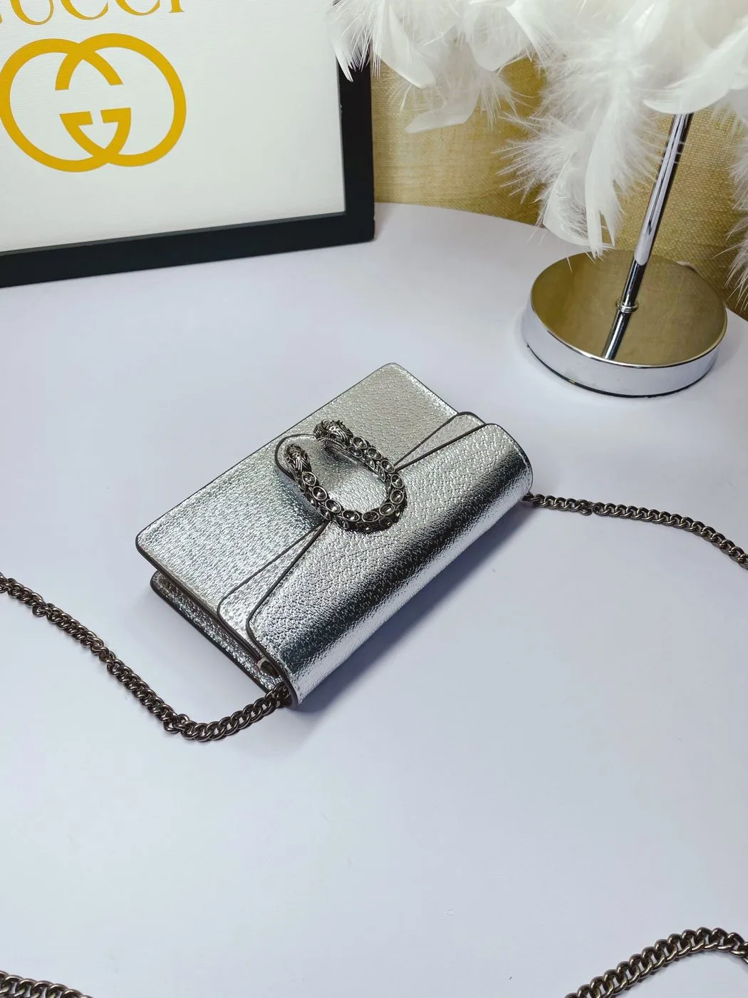 Gucci Dionysus Super Mini Bag Silver - Image 5