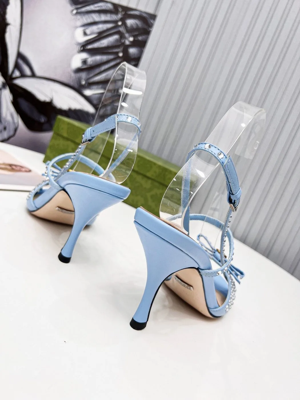 Alternative view of Gucci Women’s Sandal With Crystals Light Blue