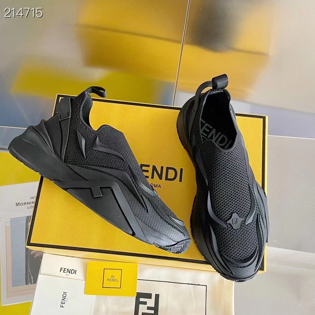 Fendi Flow Black Sneakers 7E1504AHI8F0ABB - Image 7