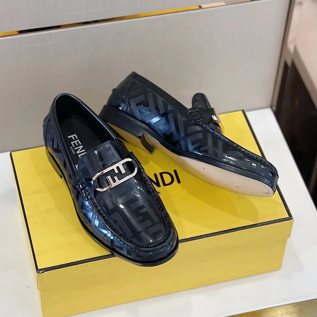 Fendi Domino Black Loafers - Image 3