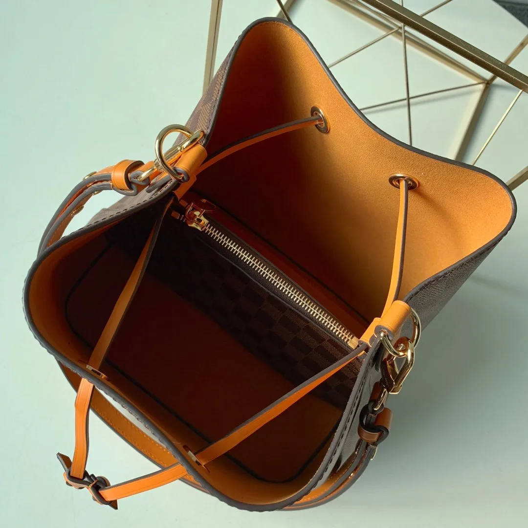 Alternative view of Louis Vuitton NeoNoe MM Bucket Bag Damier Ebene Canvas Safran Yellow