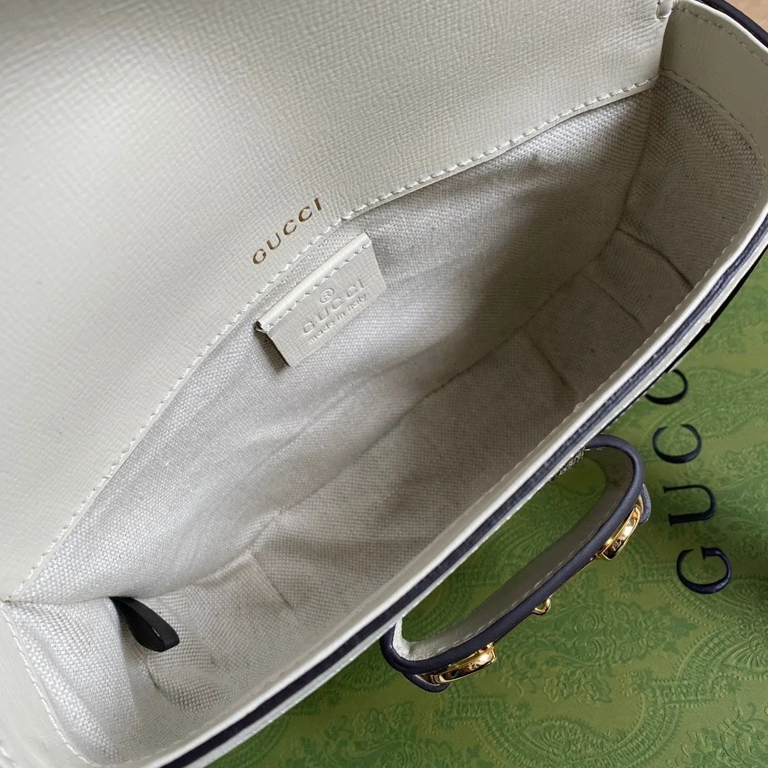 Alternative view of Gucci Horsebit 1955 GG Mini Bag White