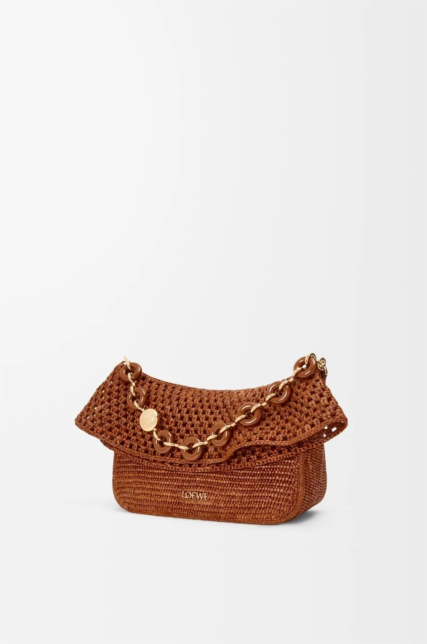 Alternative view of Loewe Medium Ola Bag In Raffia Honey Gold / AP22P22X02