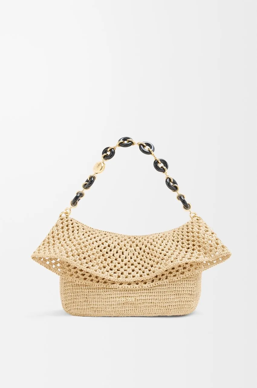 Loewe Ola Medium Shoulder Bag / Natural Raffia Gold Hardware 1AP22P22X05 - Image 5