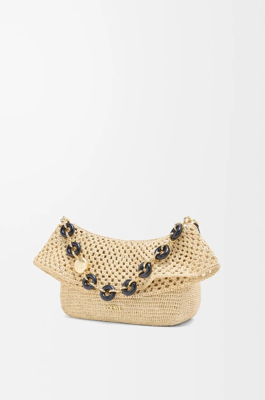 Loewe Ola Medium Shoulder Bag / Natural Raffia Gold Hardware 1AP22P22X05 - Image 4