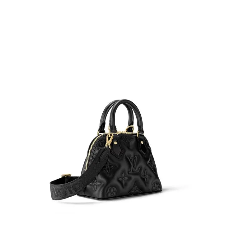 Louis Vuitton Alma BB Top Handle Bag / Black Gold Hardware - Image 3