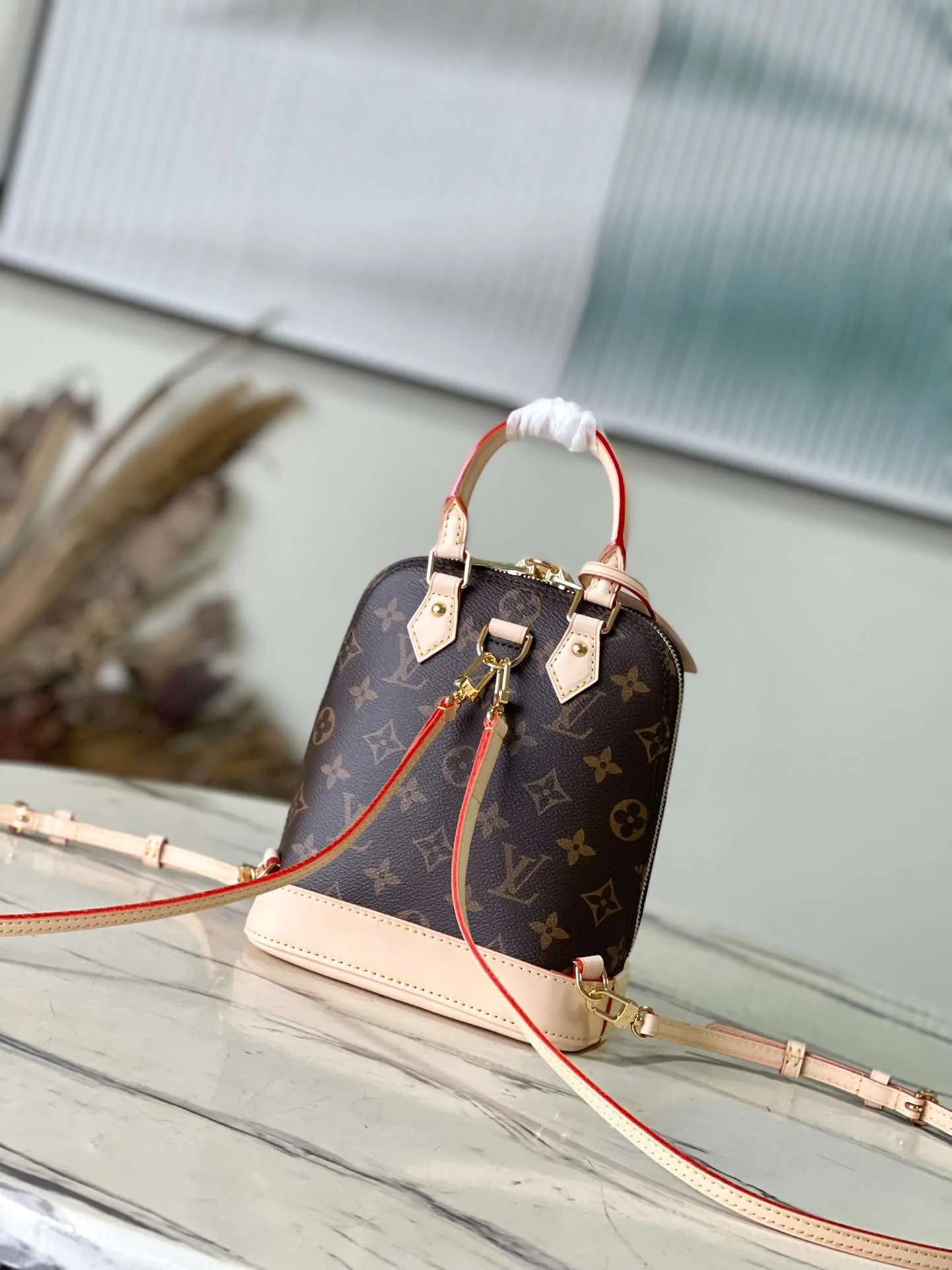 Louis Vuitton Alma Top Handle Bag / Brown Gold Hardware - Image 6