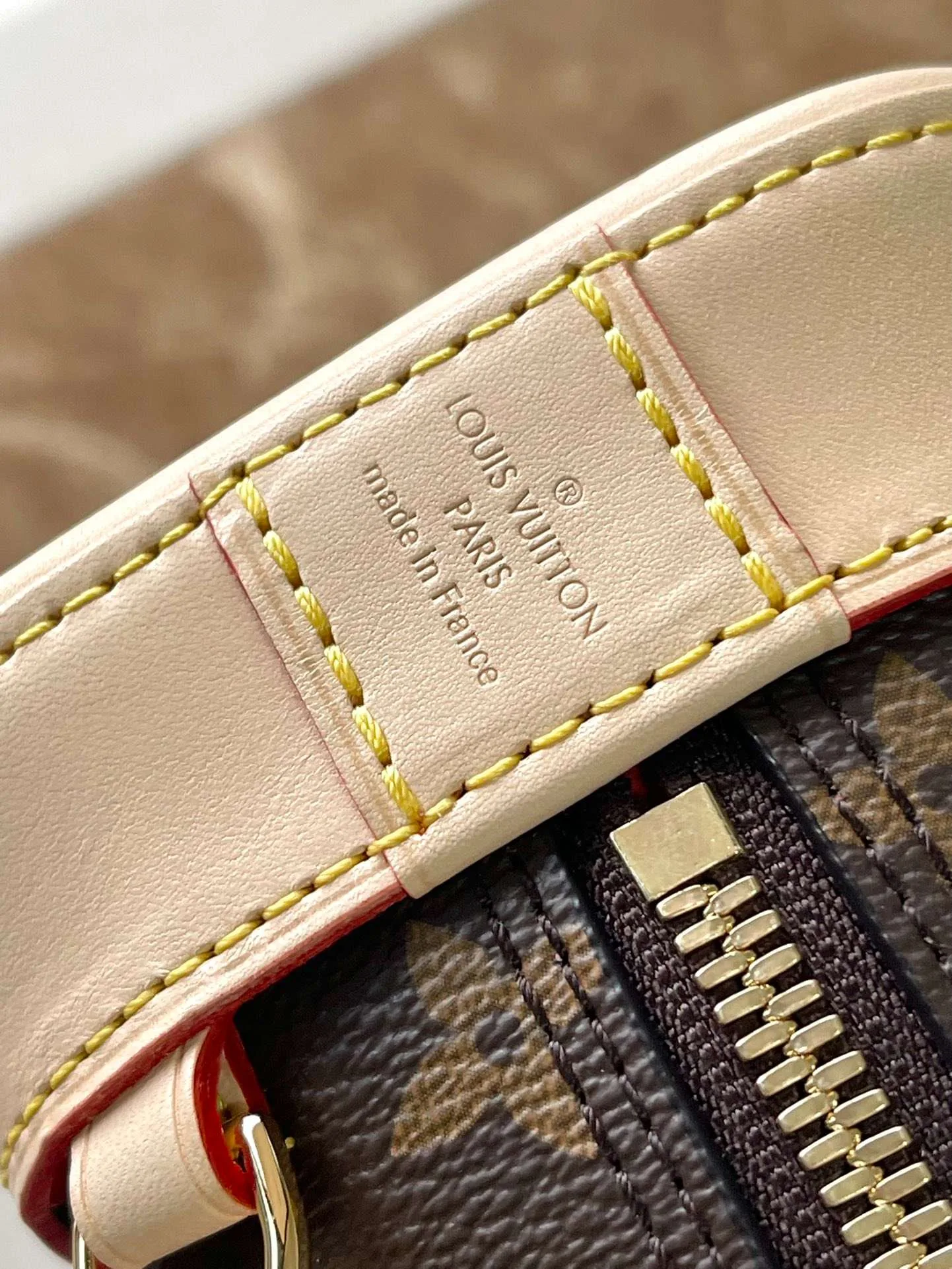 Louis Vuitton Alma Top Handle Bag / Brown Gold Hardware - Image 8
