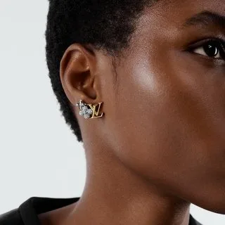 Alternative view of Louis Vuitton Alphabet Earrings Gold