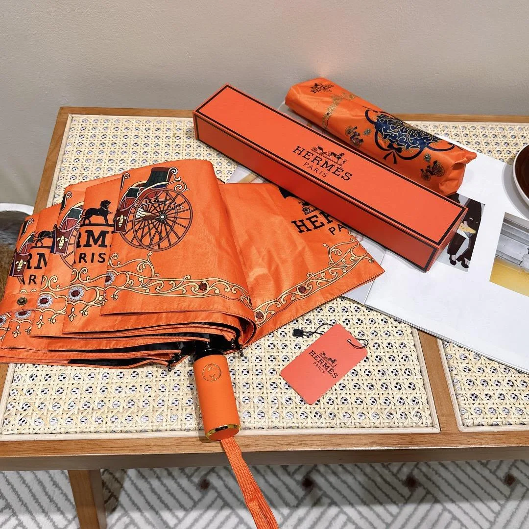 Alternative view of Hermes Automatic Folding Umbrella Orange