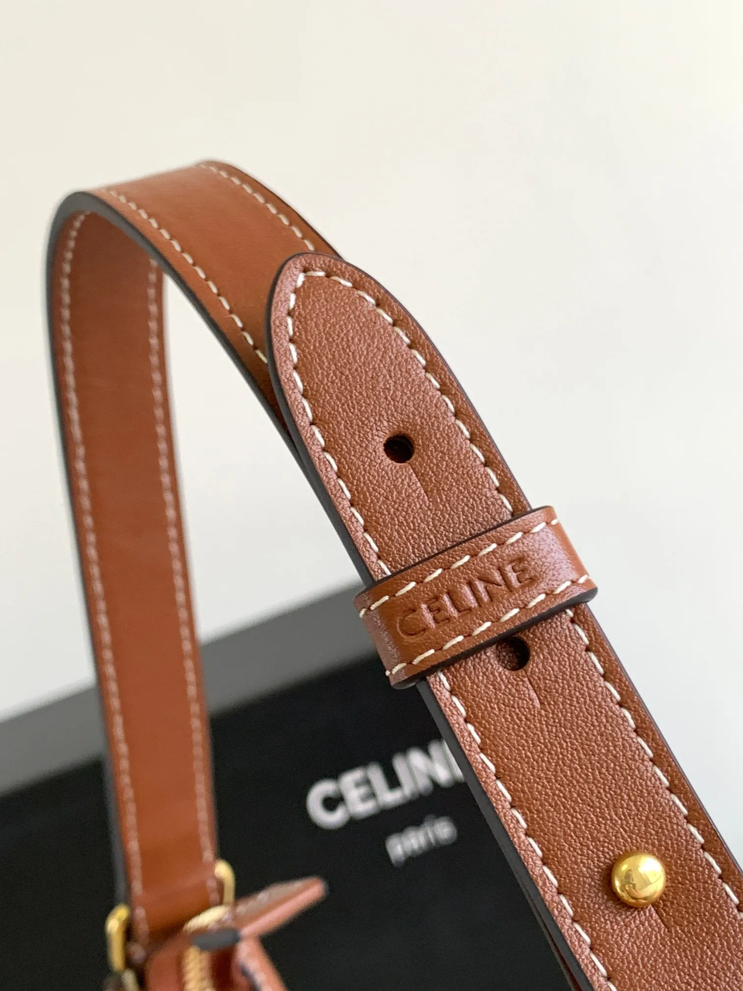 Celine Ava Triomphe Soft Bag Brown / .04LU - Image 5