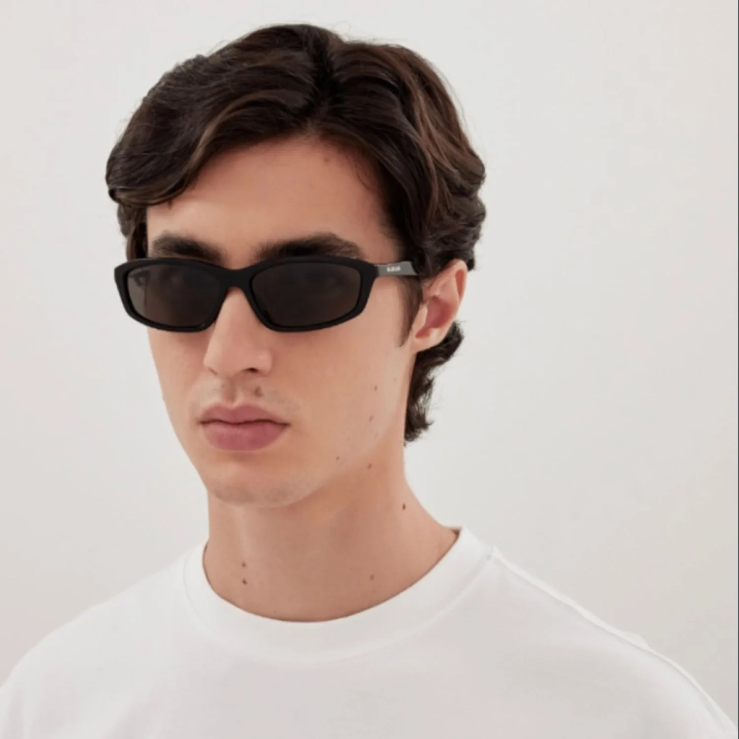 Alternative view of Balenciaga Sporty Wraparound Sunglasses Matte Black