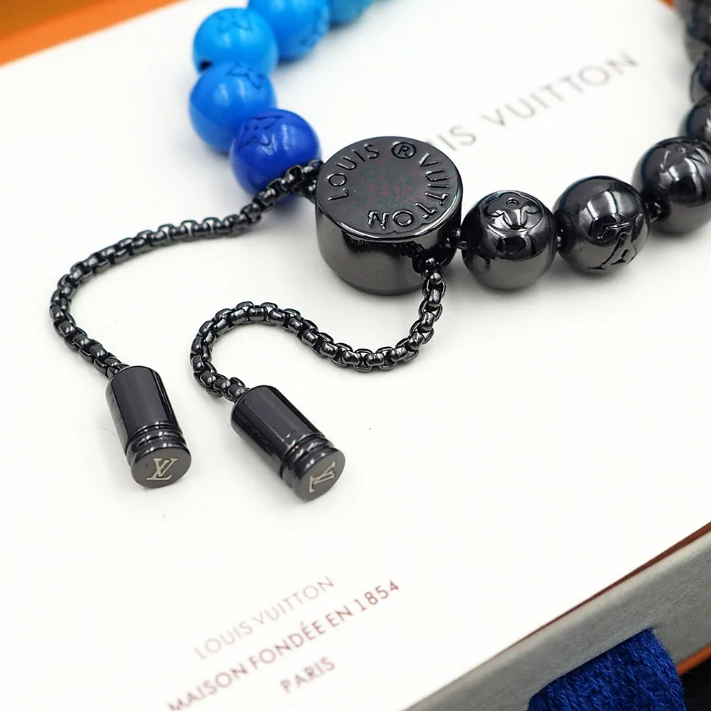 Louis Vuitton Beads Bracelet Blue/Black - Image 3