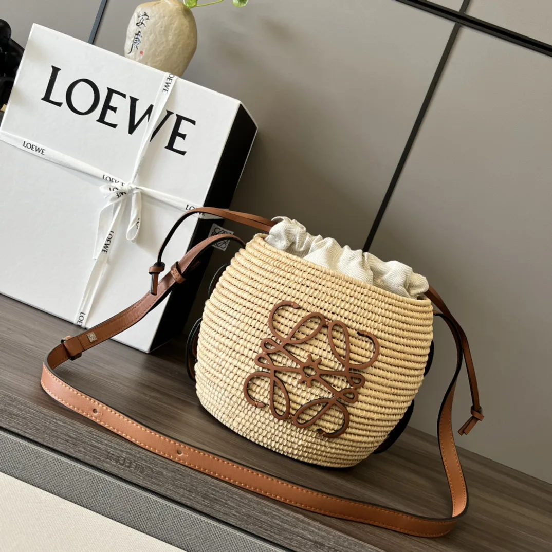 Loewe Beehive Basket Bag Beige/Brown / A223Z48X03 - Image 3