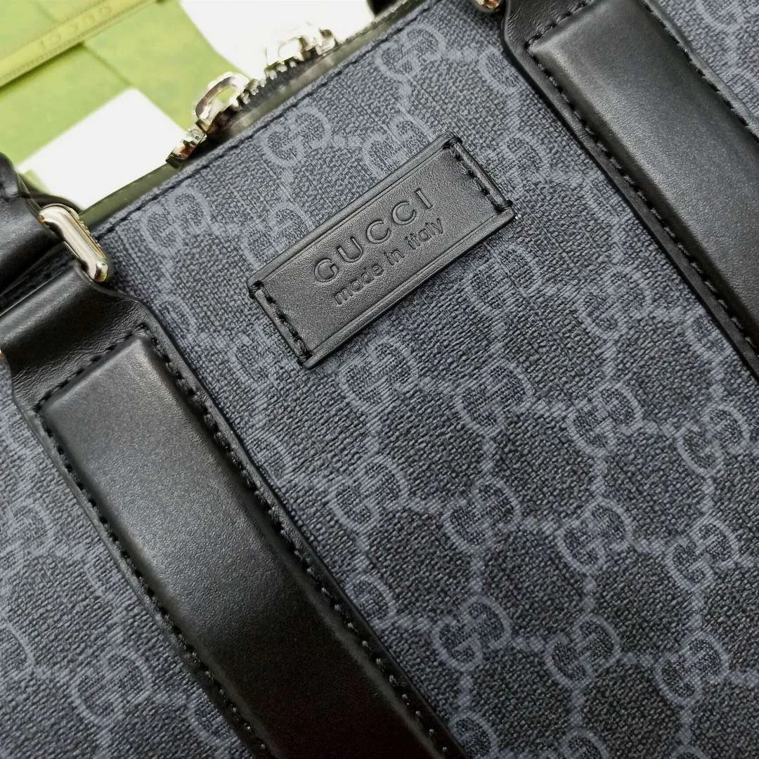 Gucci Black Briefcase GG Grey / - Image 10
