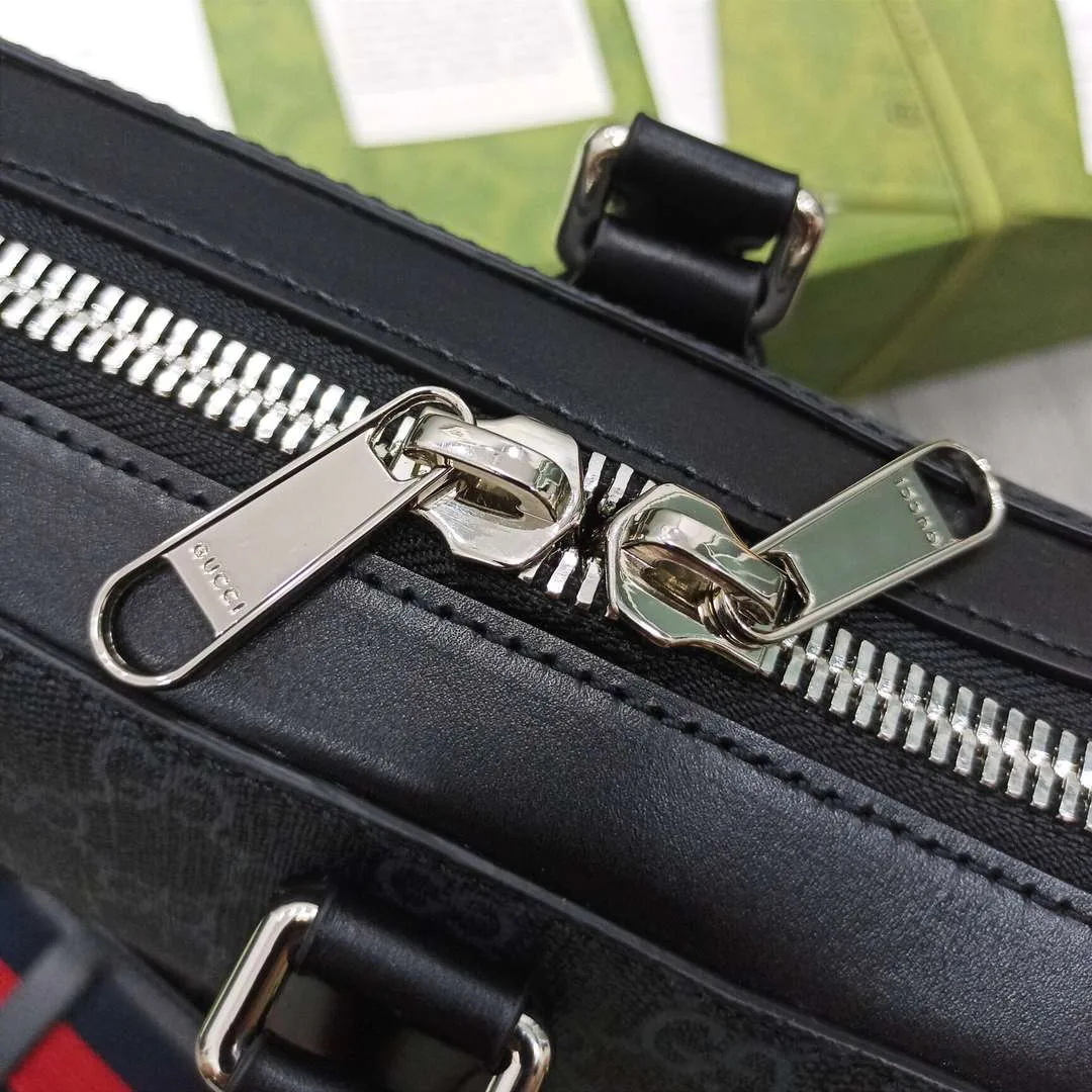Gucci Black Briefcase GG Grey / - Image 4