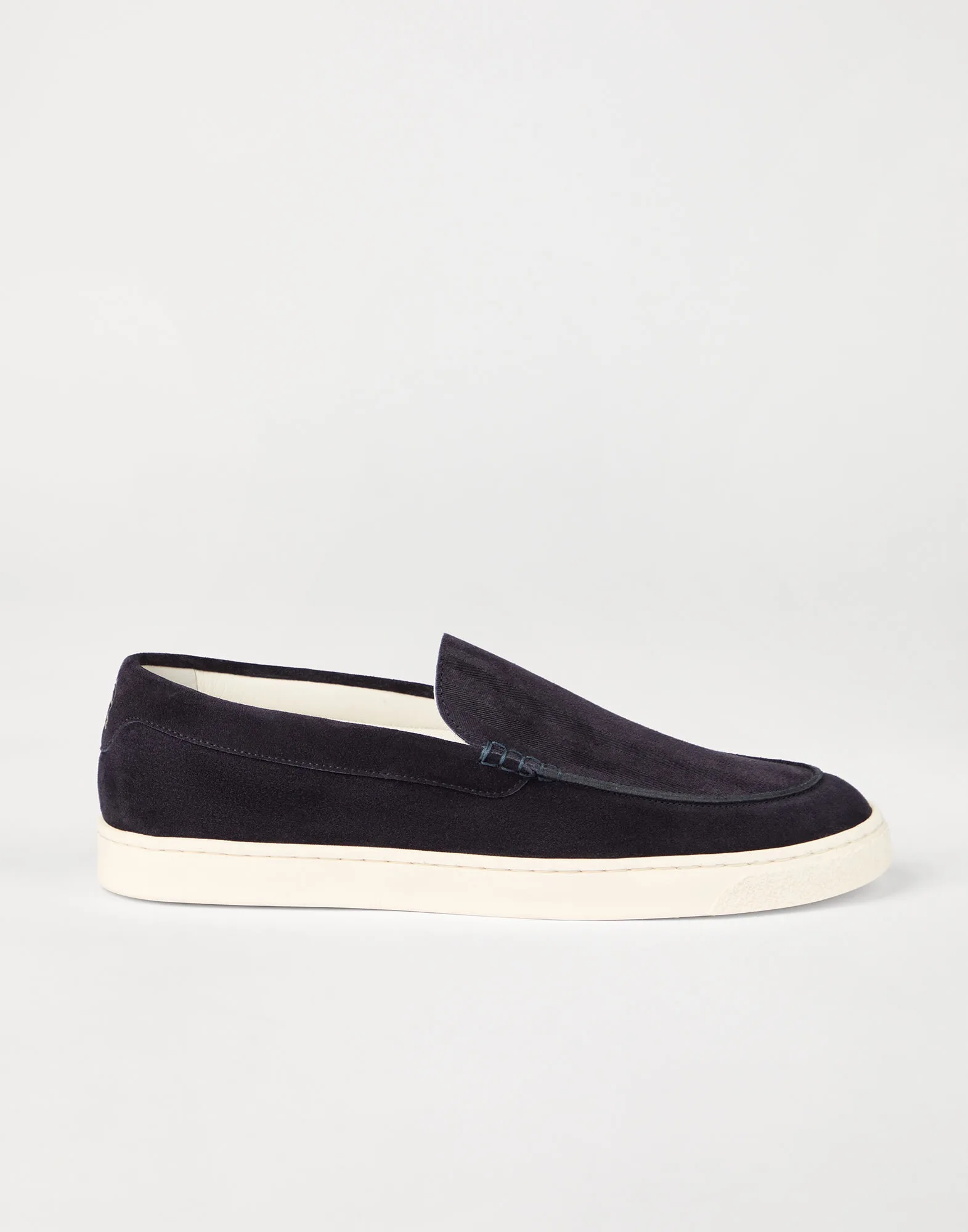 Brunello Cucinelli Chevron Effect Suede Hazelnut Loafers - 252MZUHVSN335 - Image 5