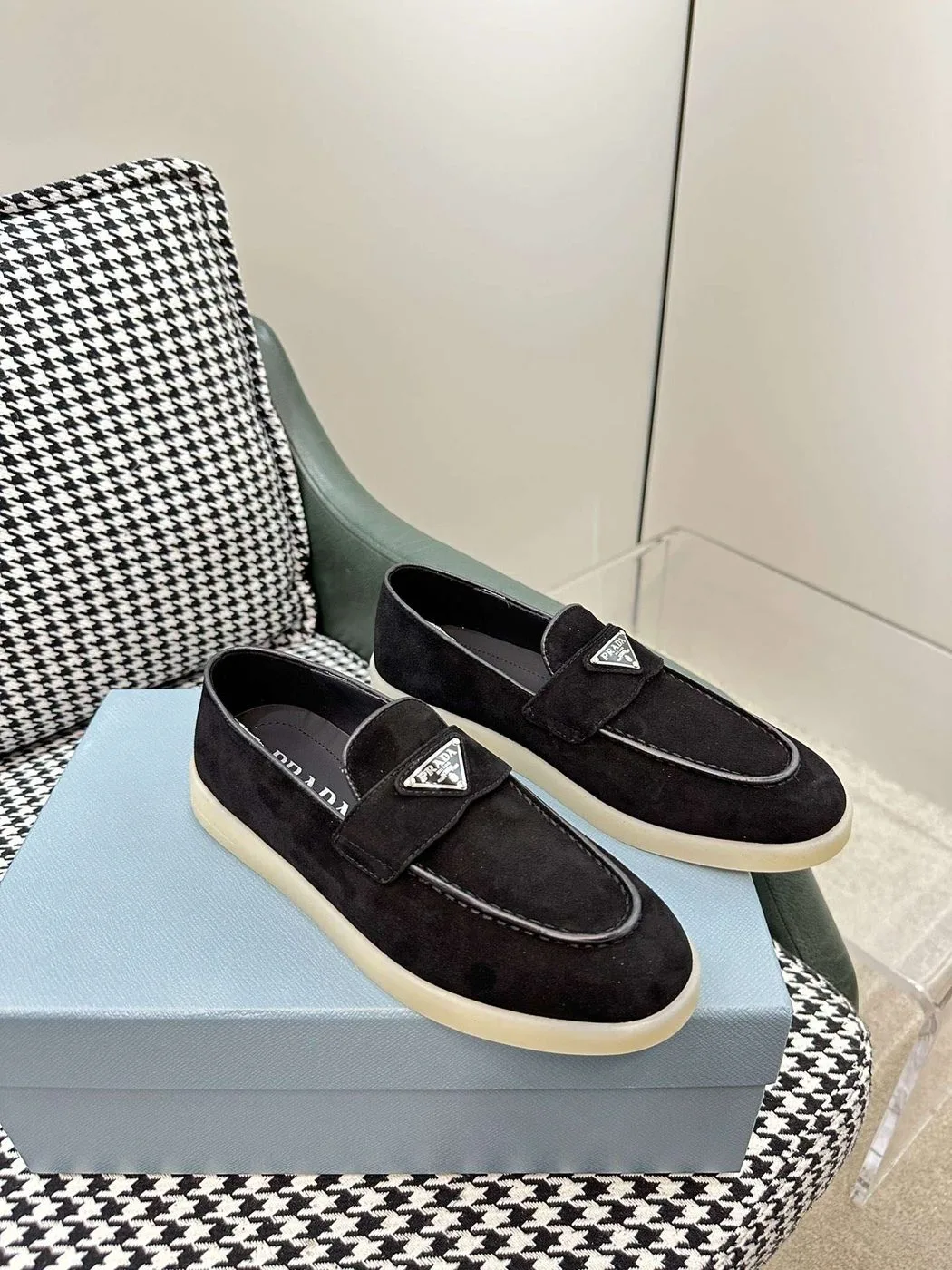 Alternative view of Prada Brushed Loafers Black