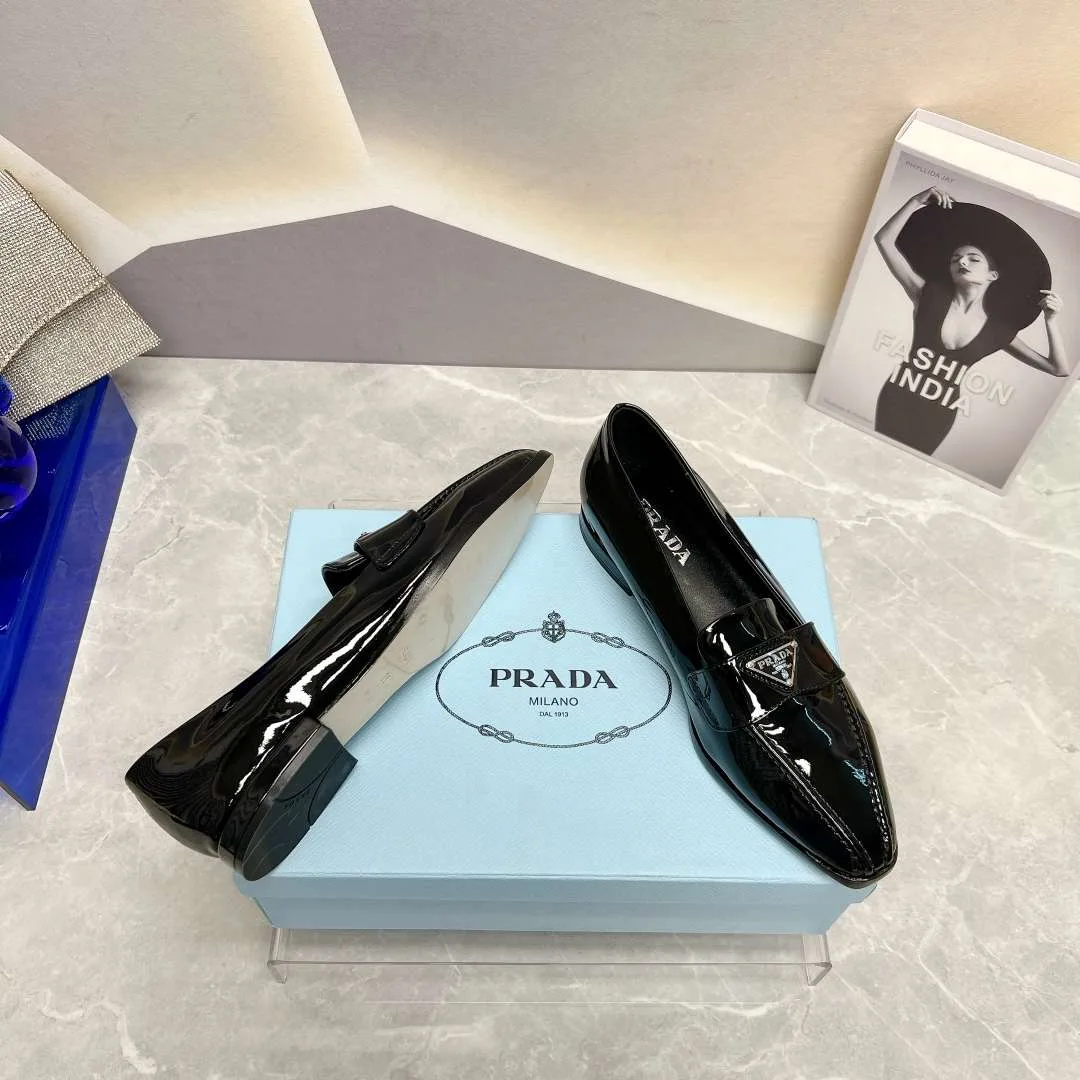 Alternative view of Prada Patent Loafers Black