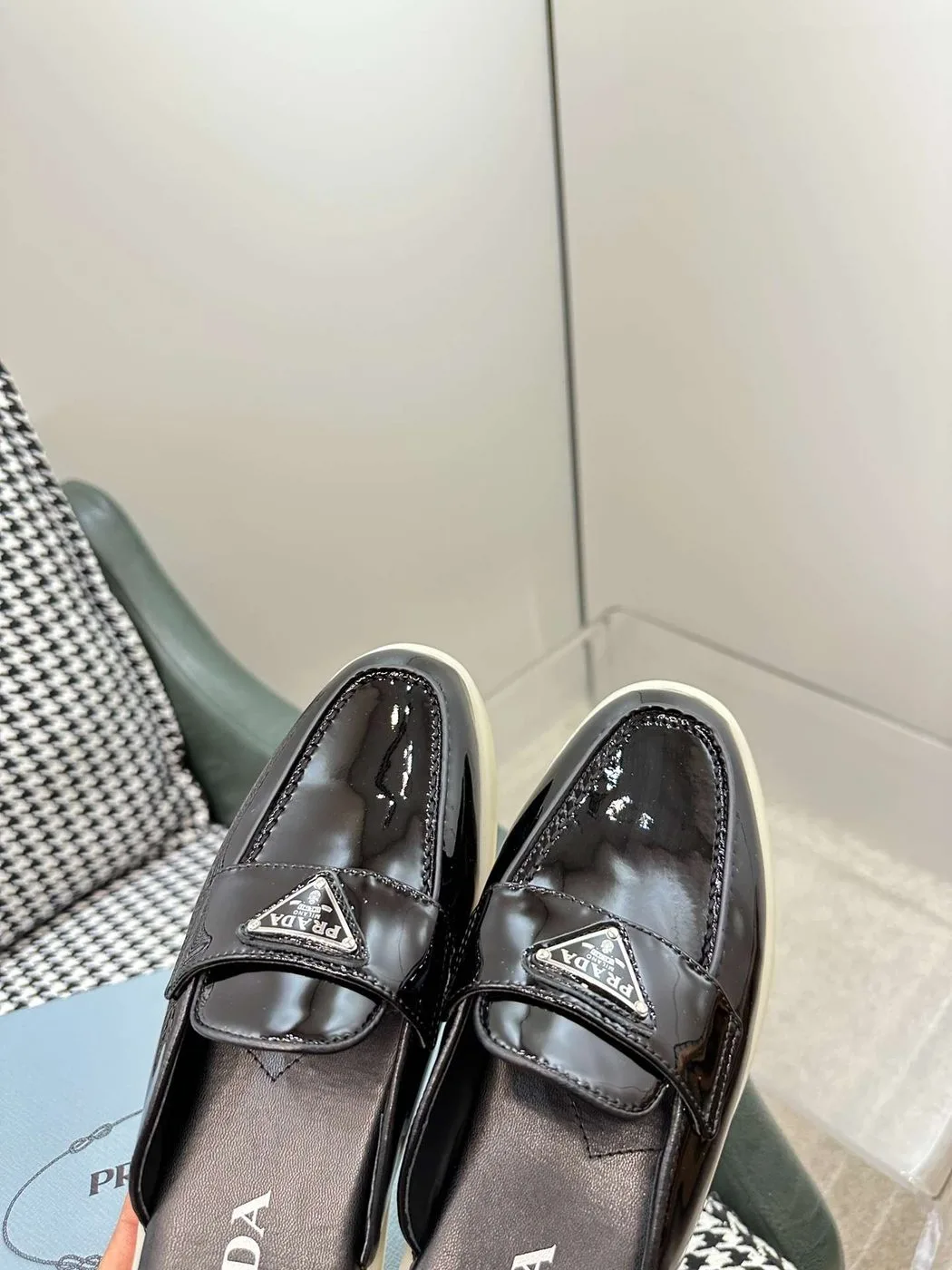 Prada Brushed Sabots Black - Image 5