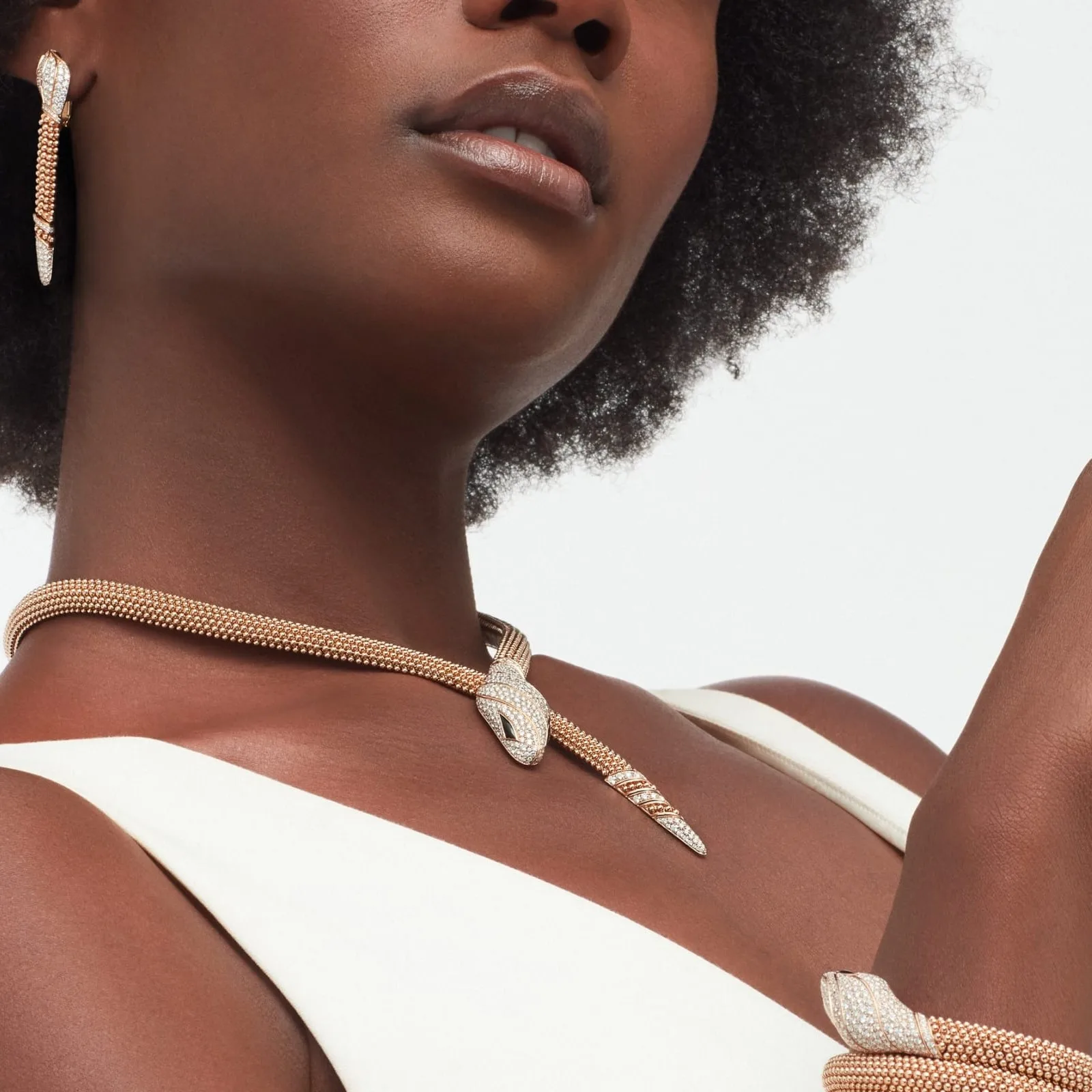 Bvlgari Serpenti Earrings Rose Gold Hardware - Image 3