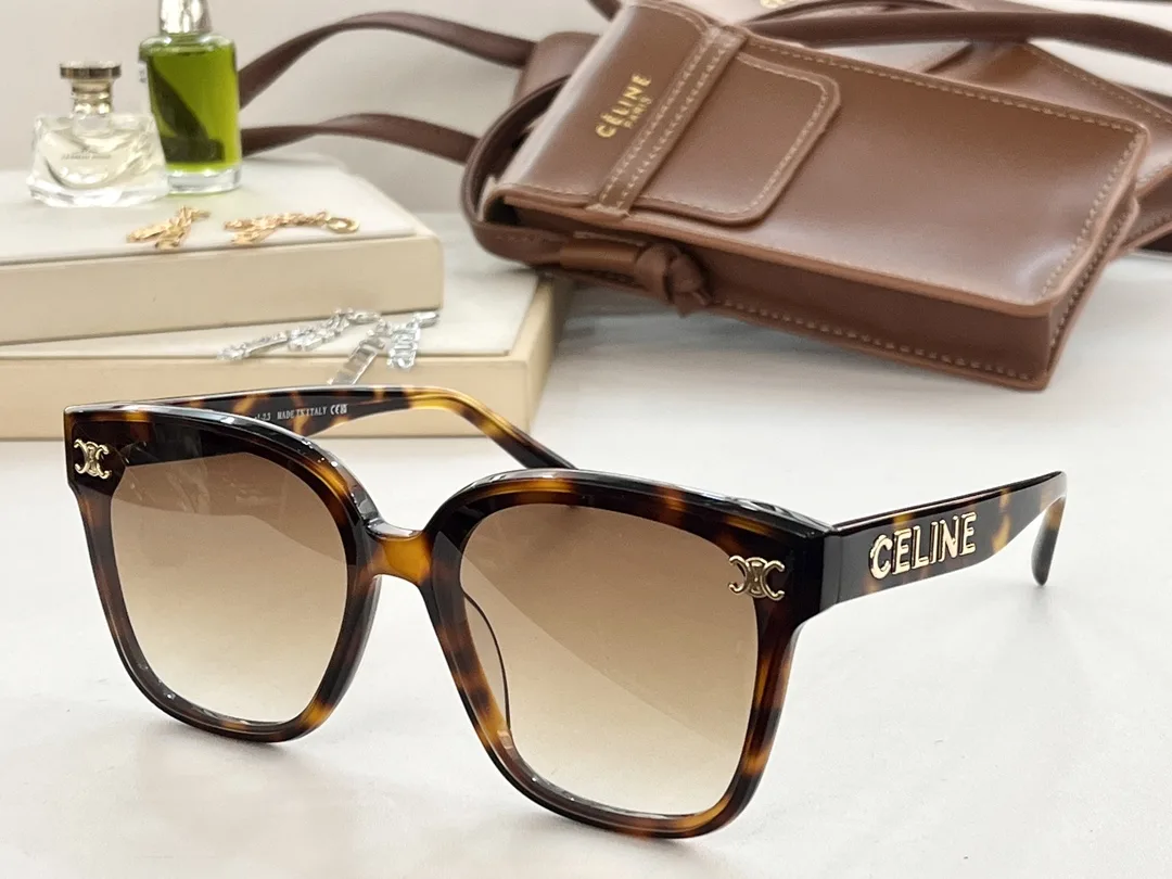 Celine Cat Eye Sunglasses Brown - Image 4
