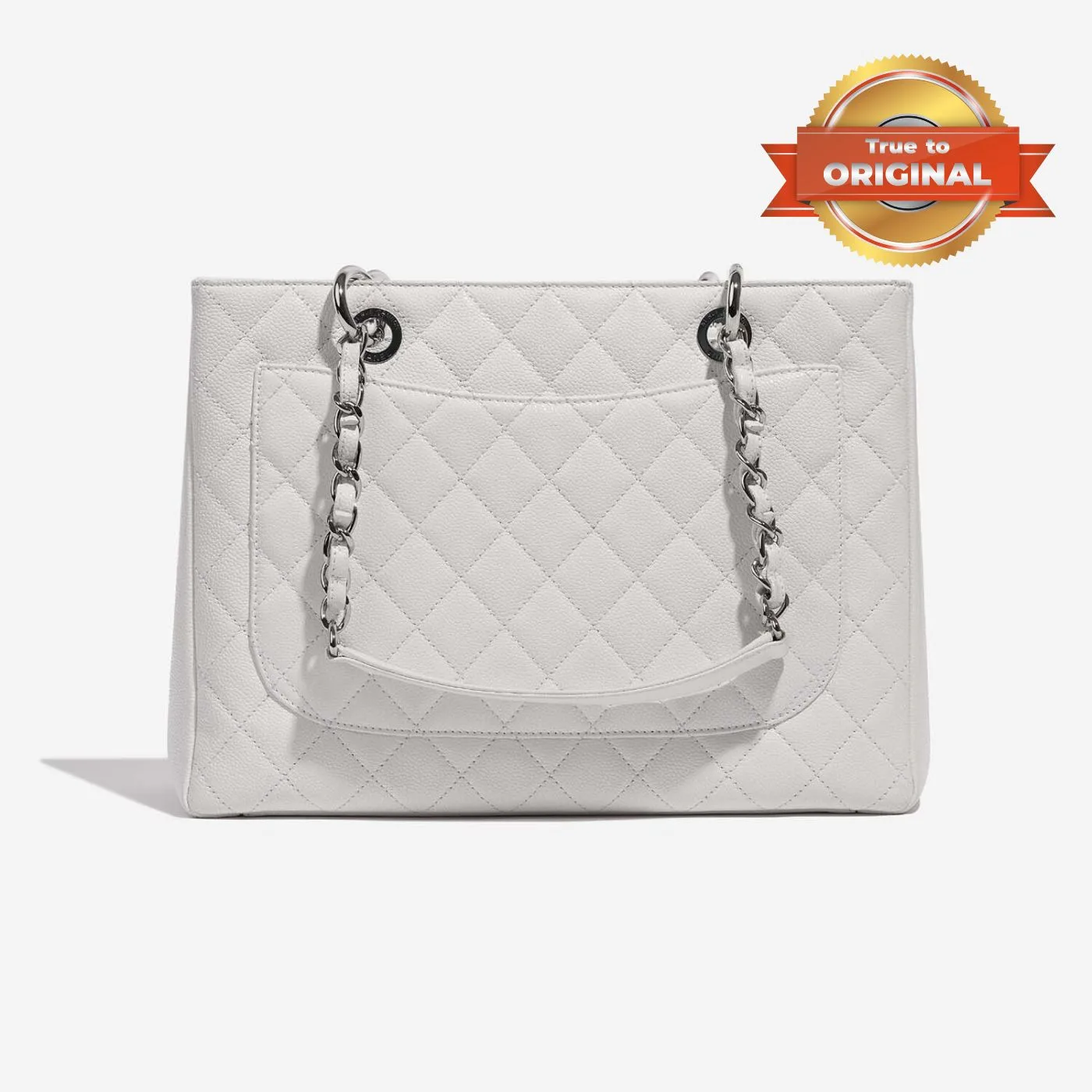 Chanel Chain Tote Shoulder Bag White / - Image 6