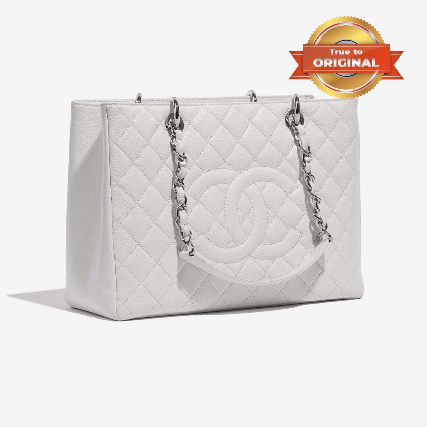 Chanel Chain Tote Shoulder Bag White / - Image 4