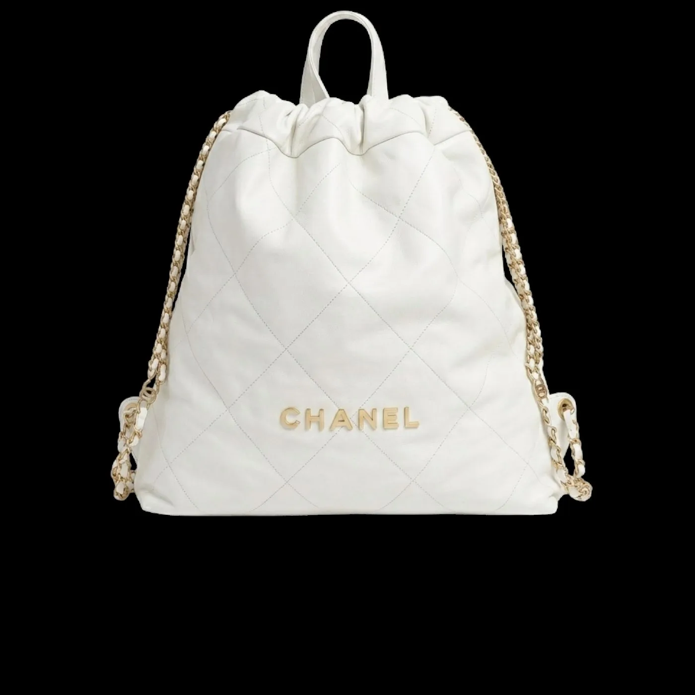 Chanel 22 Large Backpack / Black Gold Hardware - Image 3