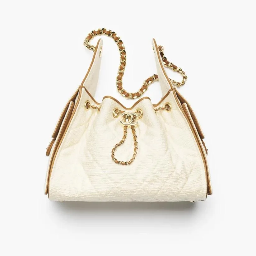 Alternative view of Chanel 25 Small Shoulder Bag / Ecru And Camel Gold Hardware