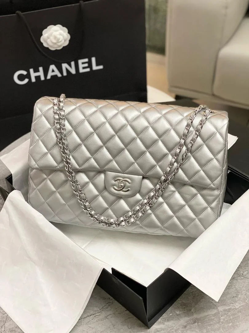 Chanel Airport Bag Silver/White/Black/Grey / - Image 9