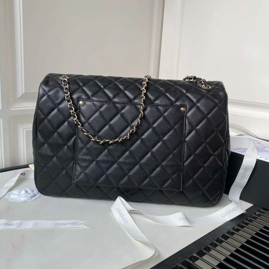 Chanel Airport Crossbody Bag / Black Gold Hardware - Image 3