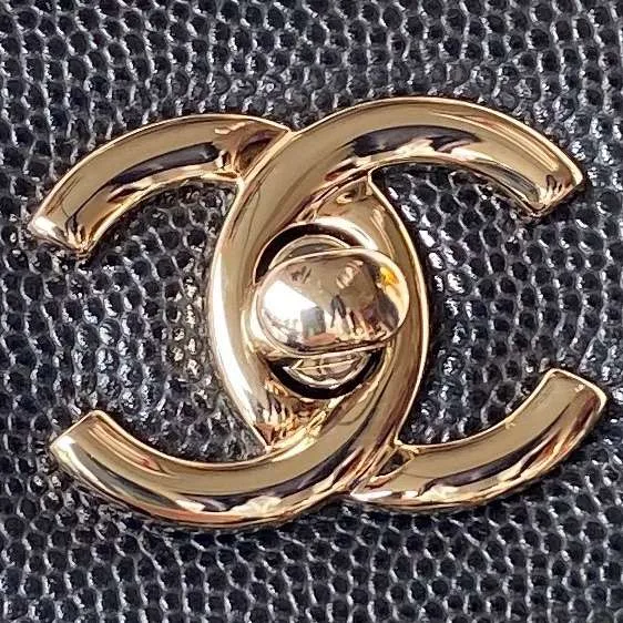 Chanel Airport Crossbody Bag / Black Gold Hardware - Image 8