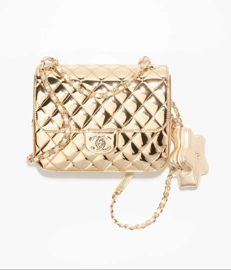 Chanel Backpack And Star Coin Purse / Gold - Image 2