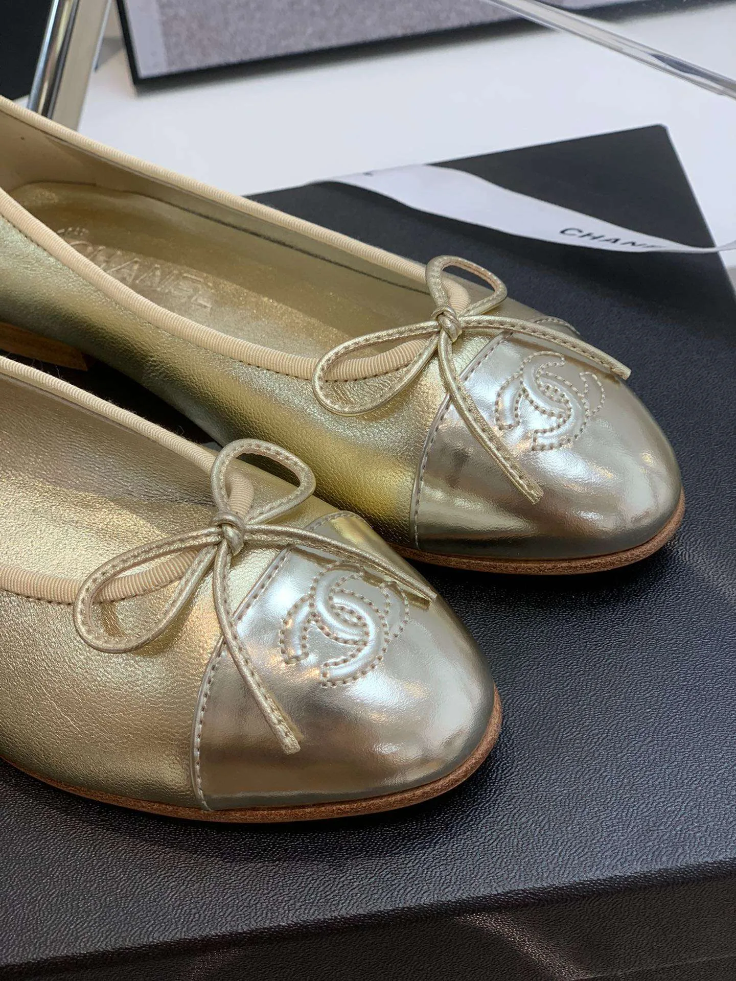 Alternative view of Chanel Ballet Flats Gold