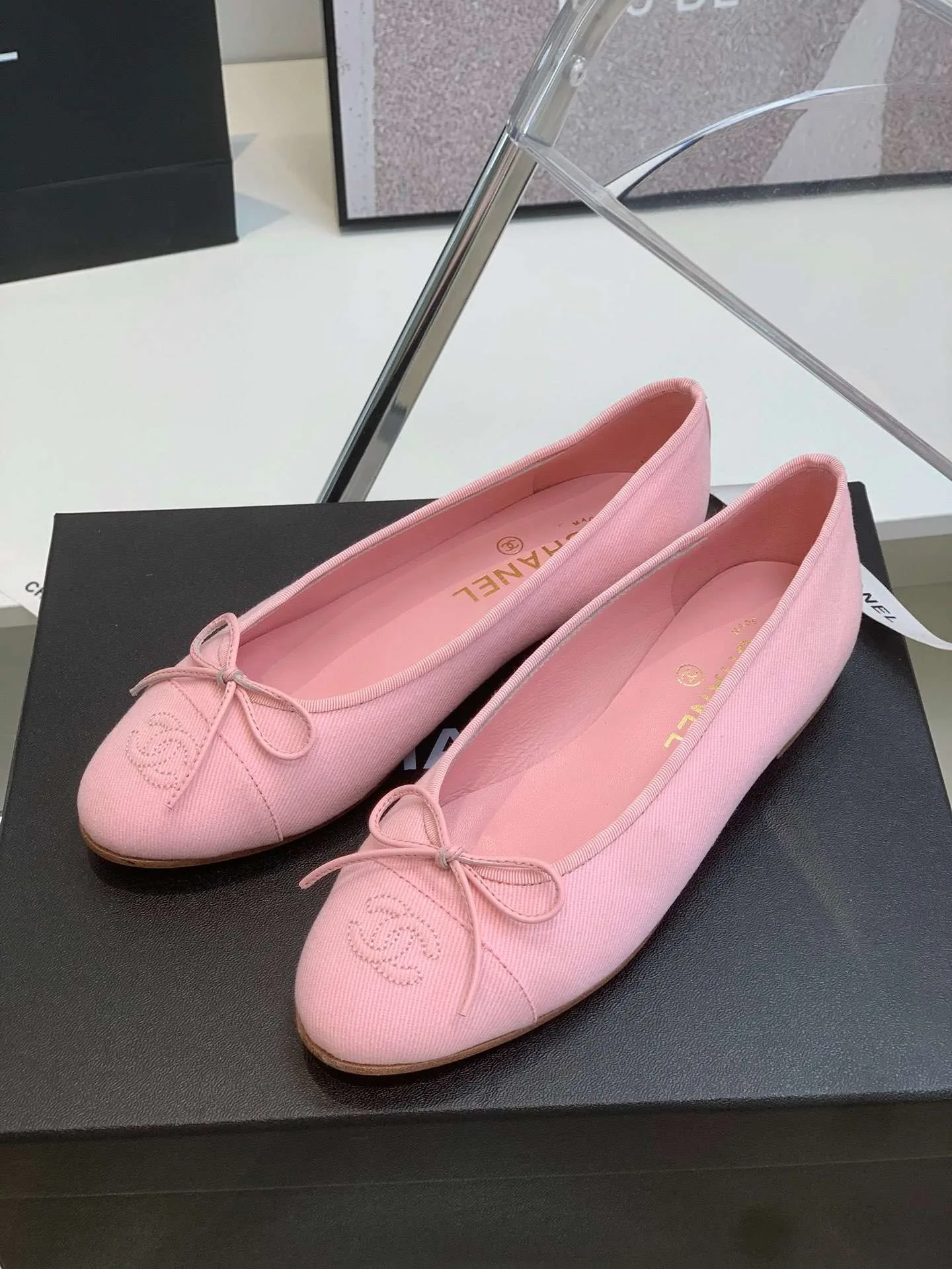 Chanel Ballet Flats Pink - Image 8