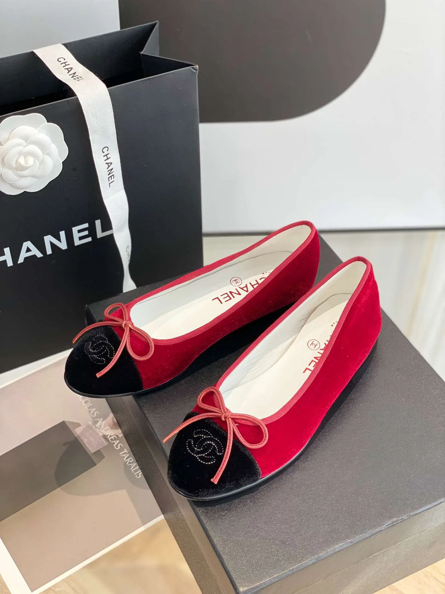 Chanel Ballet Flats Red - Image 8