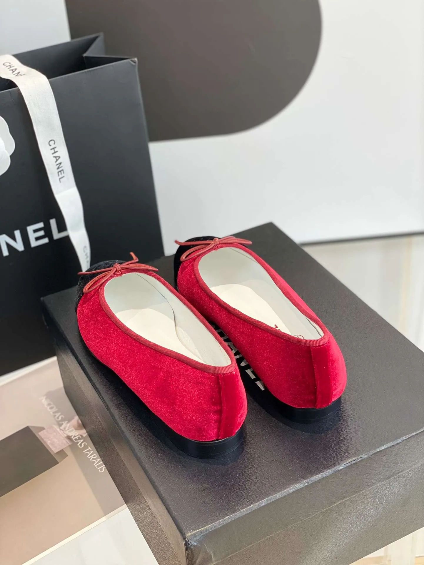 Chanel Ballet Flats Red - Image 7