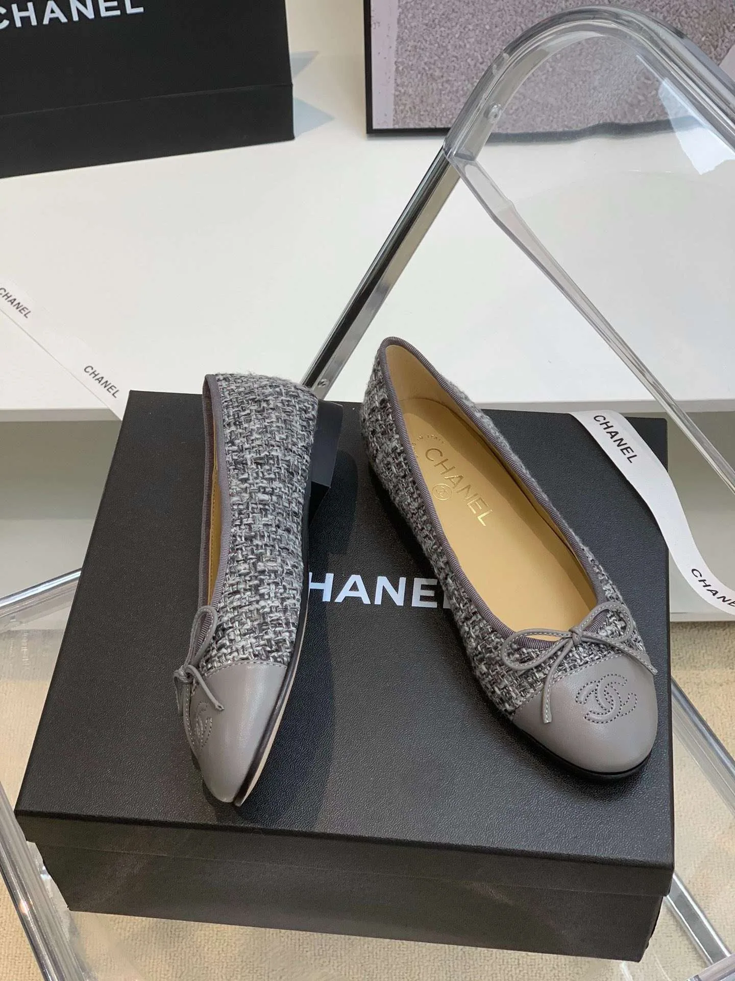 Chanel Ballet Flats Grey - Image 4