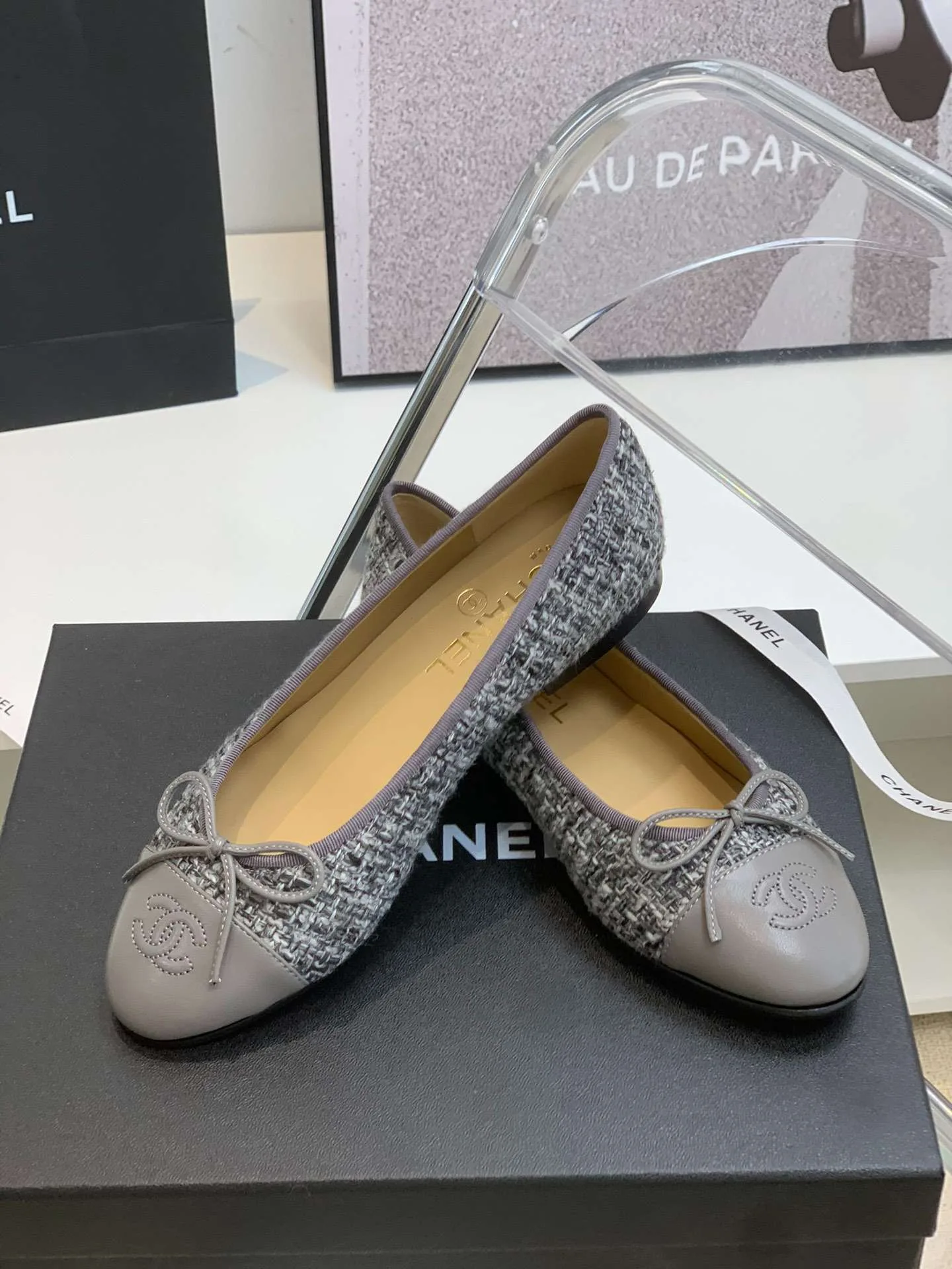 Chanel Ballet Flats Grey - Image 6