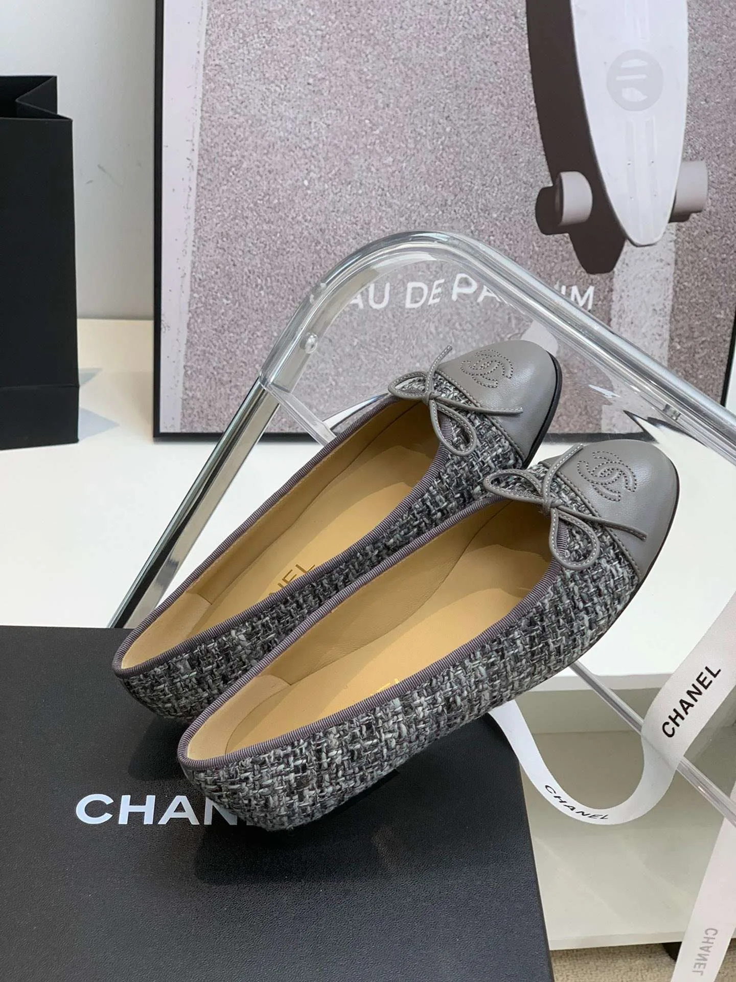 Chanel Ballet Flats Grey - Image 7