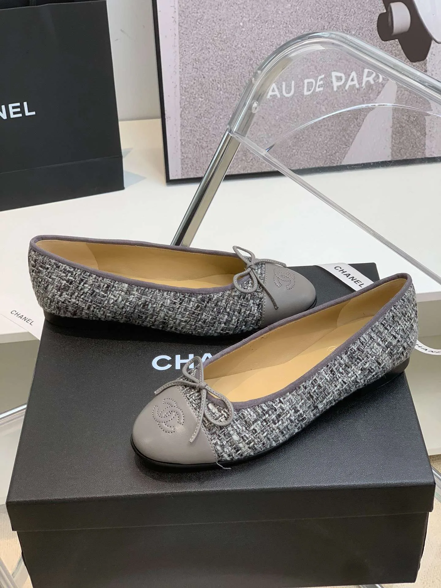 Chanel Ballet Flats Grey - Image 10