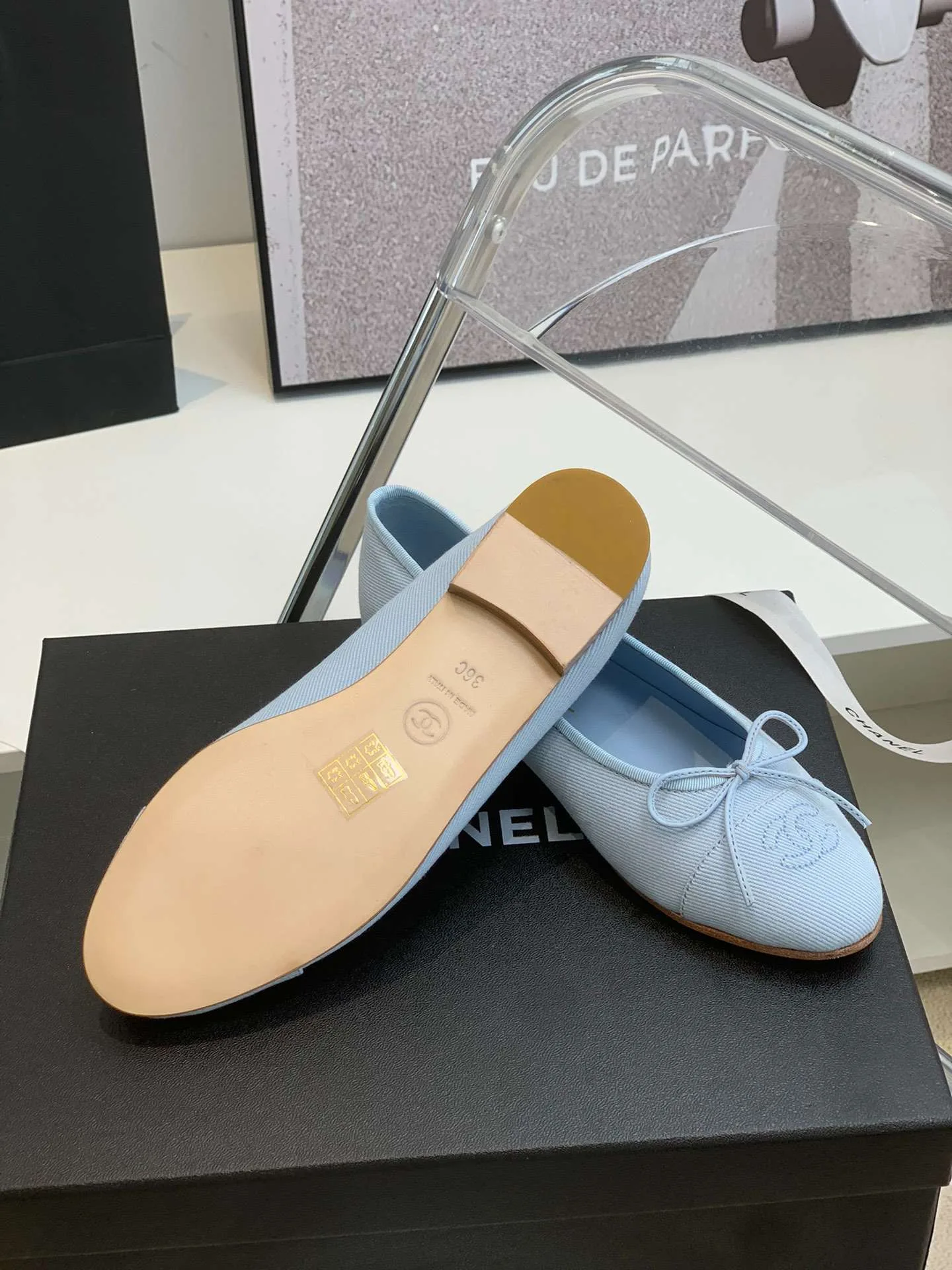 Alternative view of Chanel Ballet Flats Light Blue