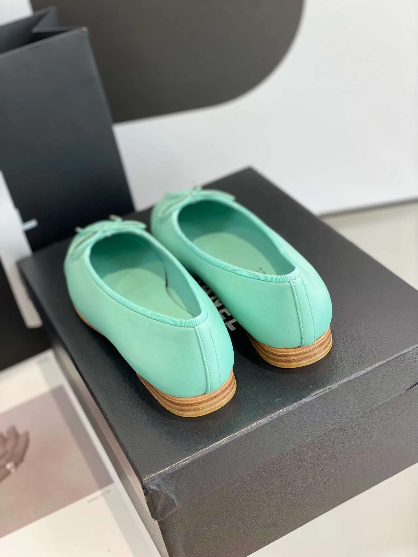 Chanel Ballet Flats Jade Green - Image 9