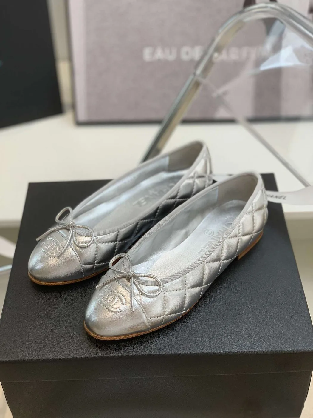 Alternative view of Chanel Ballet Flats in Silver
