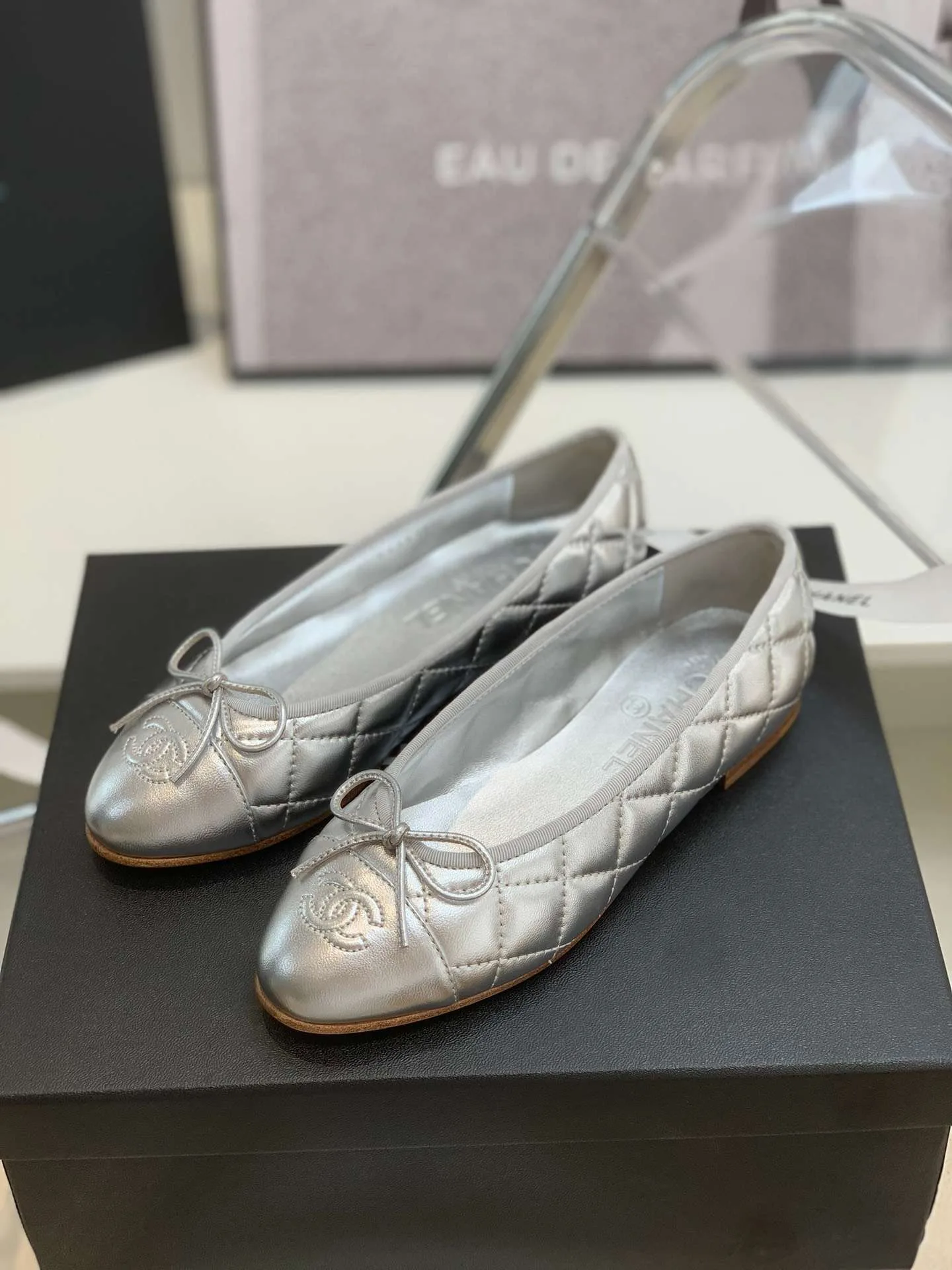 Alternative view of Chanel Ballet Flats Silver