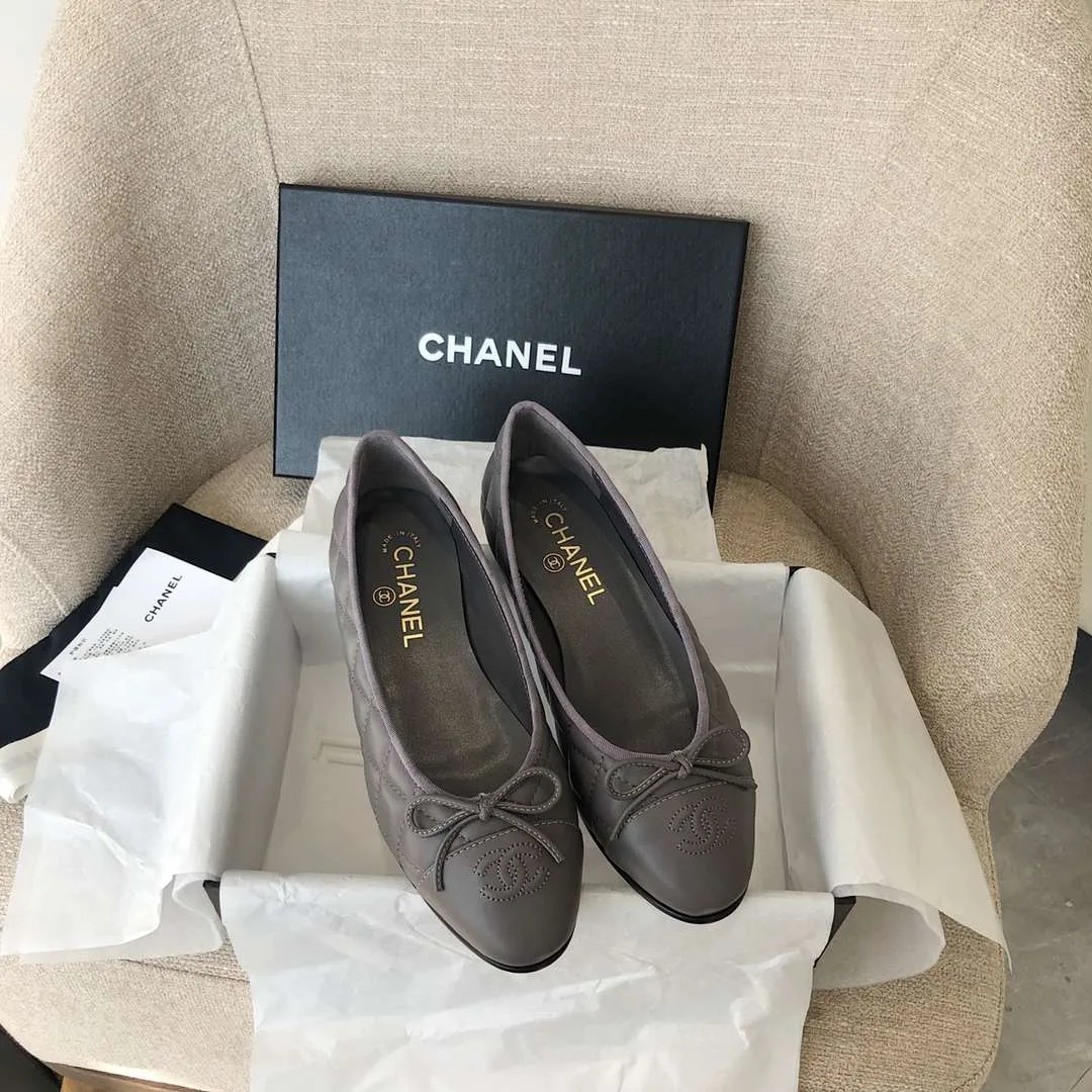 Chanel Ballet Flats Dark Green - Image 5